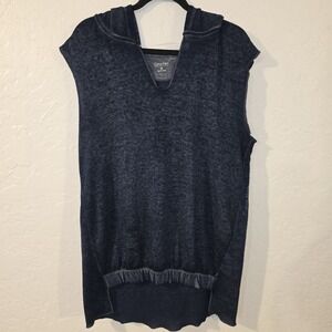 Calvin Klein Performance Womens Medium Blue sleeveless light Sporty Hoodie Dress